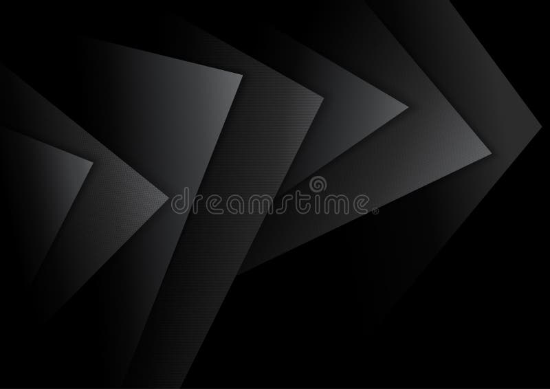 Black Abstract Background with Dark Layers royalty free illustration