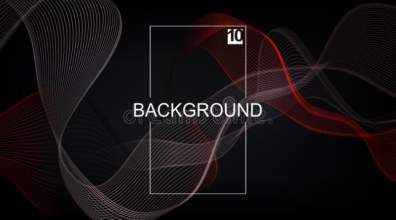Black Abstract Background with Minimal Flowing Wave Patterns Stock ...
