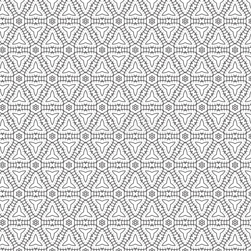 Black Abstract Draw Flower Geometric Stars Grid Pattern Background Vector Illustration vector illustration