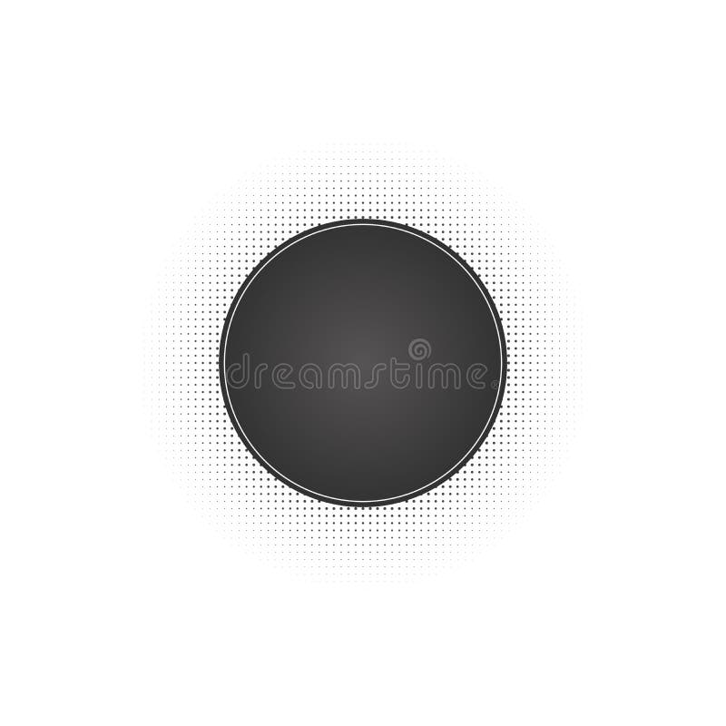 Black Abstract Vector Circle Frame Halftone Dots Logo Emblem Design Element With Round Border Icon Using Halftone Circle Dots Stock Illustration Illustration Of Texture Element