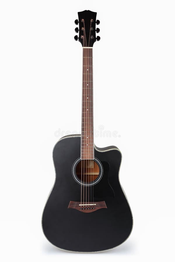 Black acoustic guitar stock photo. Image of black, folk 25711046