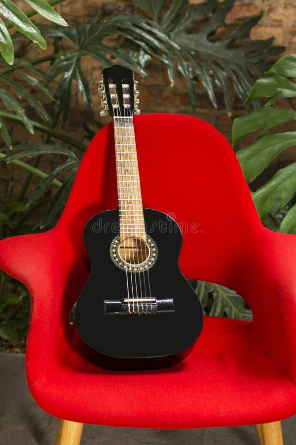 Black acoustic guitar stock image. Image of recreation 67852207