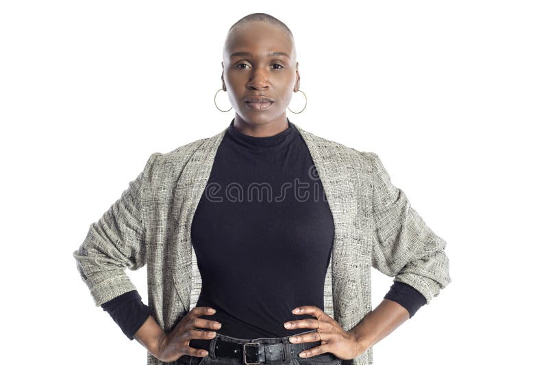 Black Female Fashion Model Wearing Business Casual Attire Stock Image -  Image of african, attire: 147865557