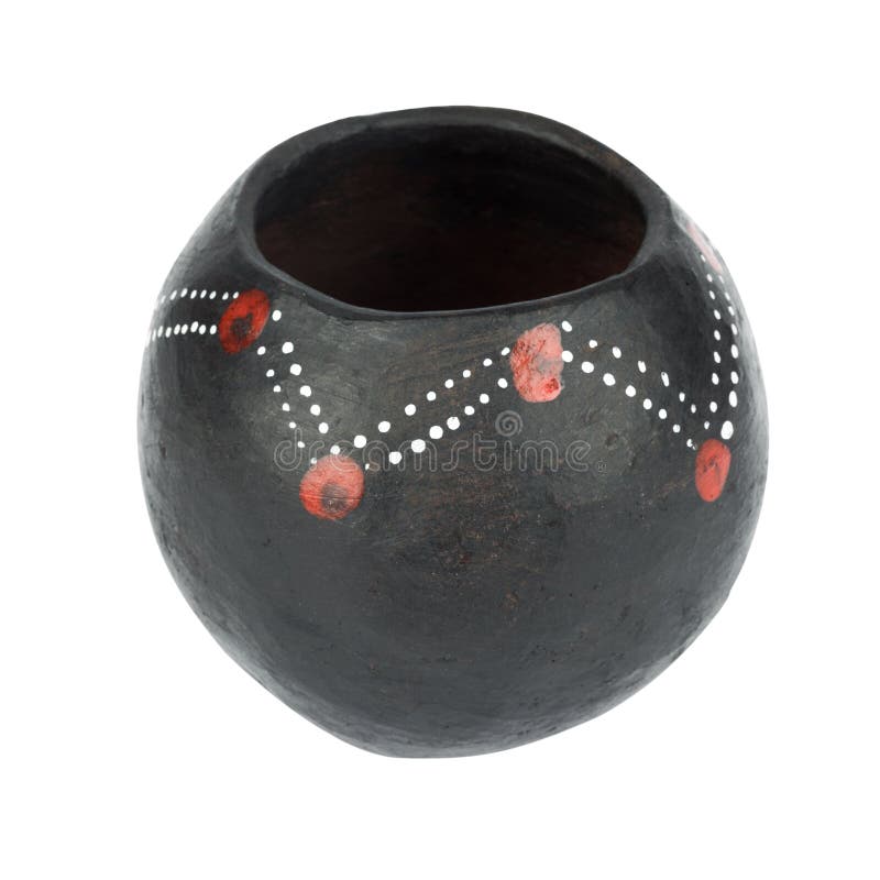 Black African Pot stock image. Image of isolated, bowl 21908581
