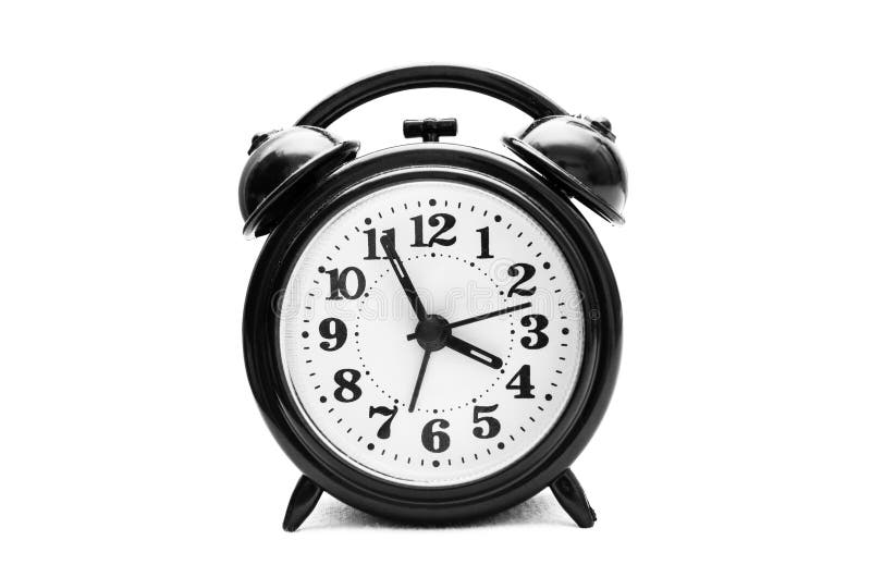 Alarm Clocks Black Bell Alarm Clock Isolated Stock Image Image of