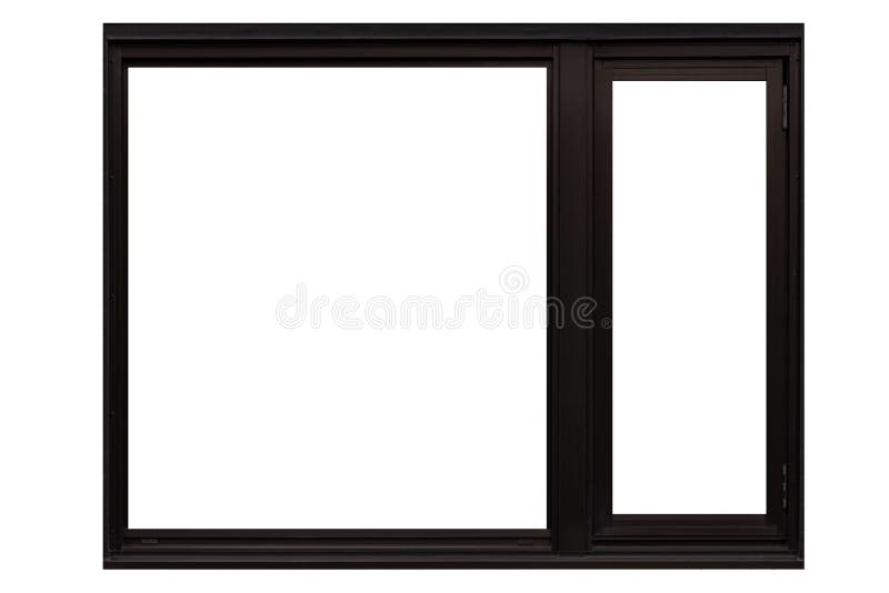 Black Aluminium Window Frame Isolated Stock Image Image of isolated
