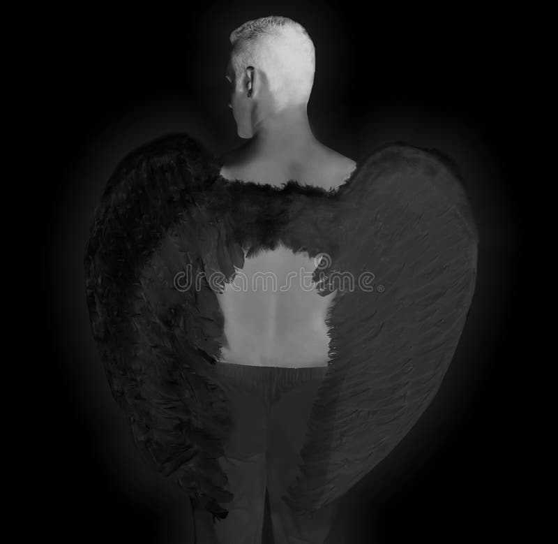 Black angel stock vector. Illustration of angel, abstract 5264053