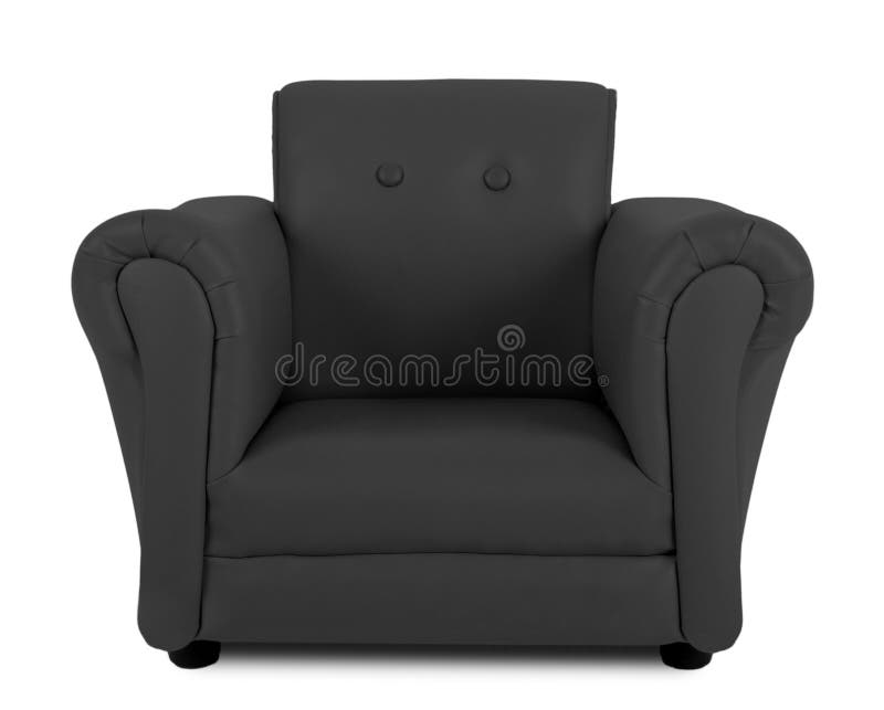Black armchair stock photo