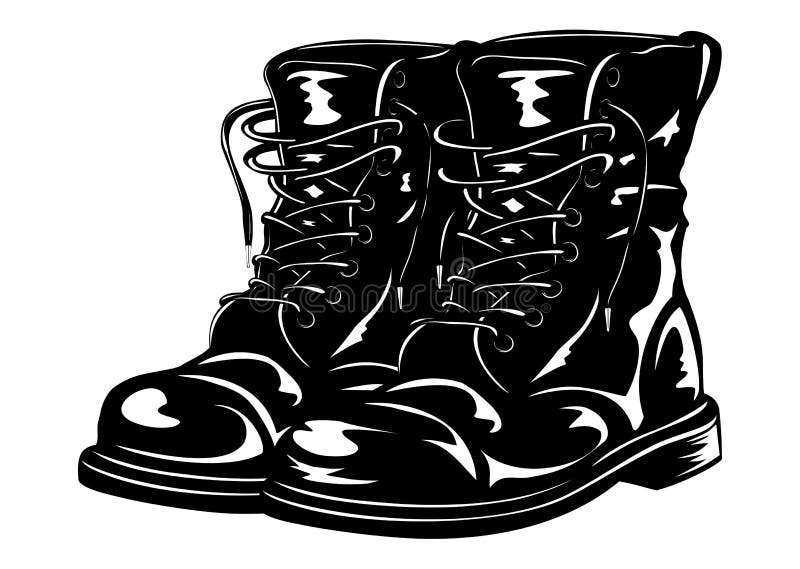 Black army boots