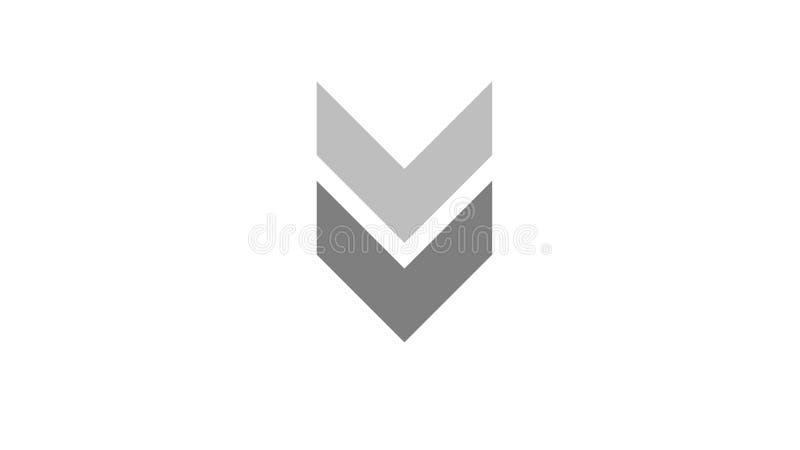 Black arrow going down crash decrease animation white background motion graphics. High quality 4k footage. Decrease video
