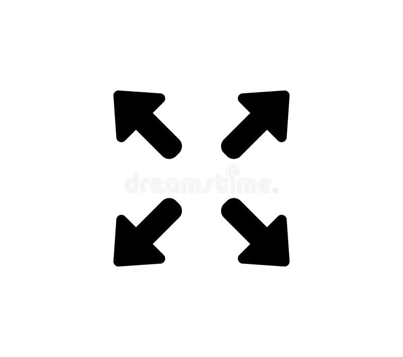 Black Arrows Point in Four Directions Stock Vector Illustration of