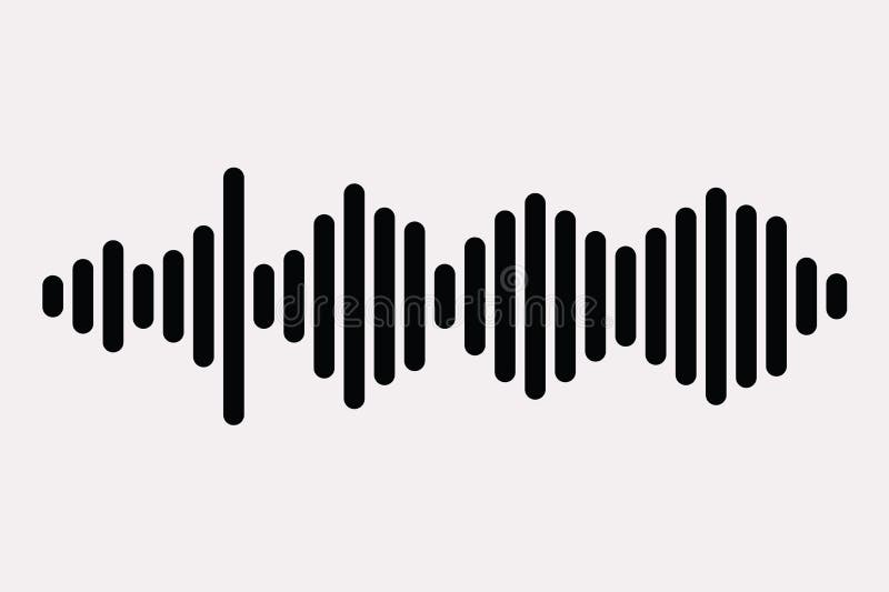 Black Audio Logo. Sound Wave Equalizer Element Stock Illustration ...
