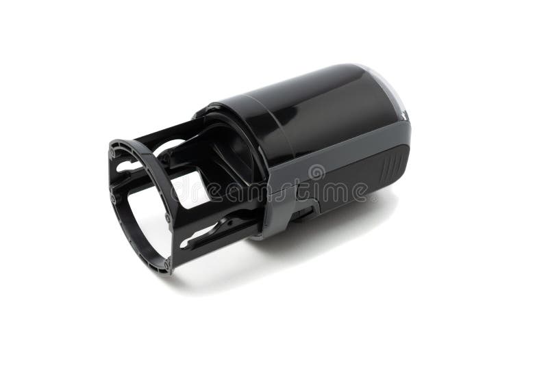Black automatic Office stamp isolated on white background. Self-ink rubber stamps royalty free stock images