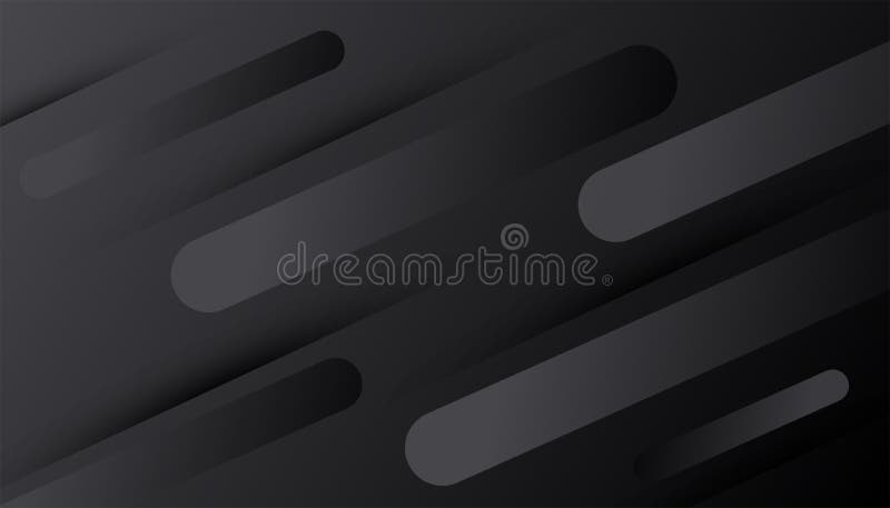 Black background. Abstract dark gradient decoration textured with lines pattern. Minimal geometric 3d backdrop. Dynamic royalty free illustration