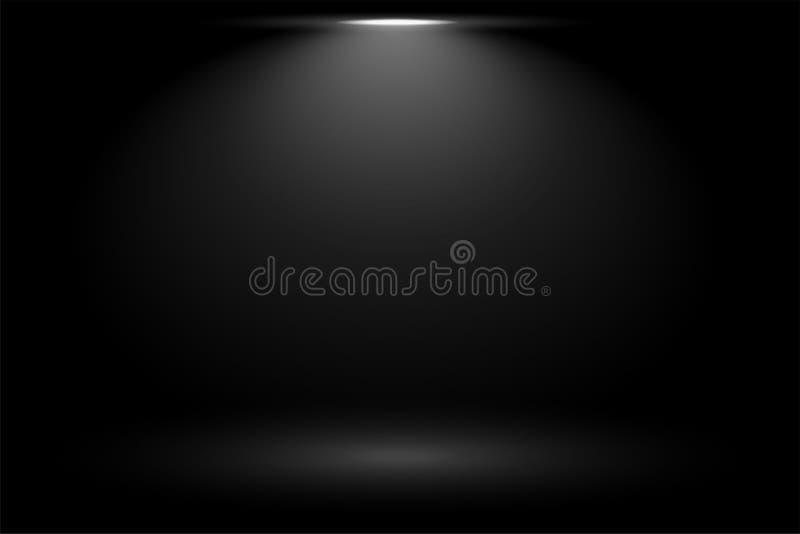 Black Background with Focus Spot Light Stock Vector - Illustration of  backlight, lamp: 194749303