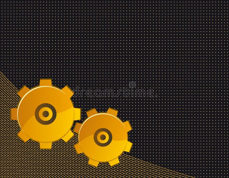 Black Background With Gears Stock Vector - Illustration of backdrop