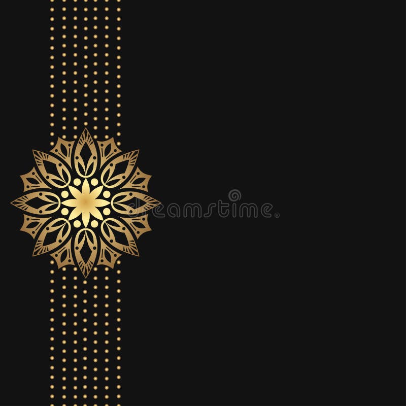 Black Background with Golden Luxury Border Stock Vector - Illustration of  border, design: 112675777