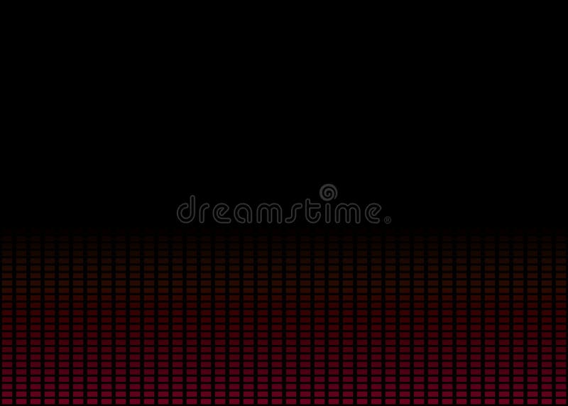 Black Background with Gradient Red Grid Stock Illustration