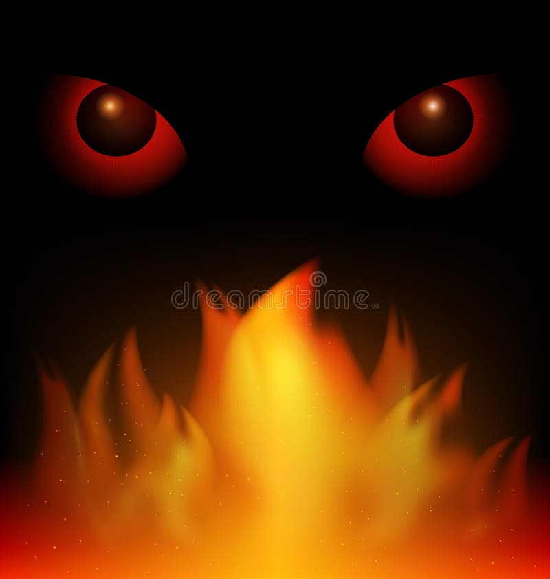 Black background red eyes stock vector. Illustration of dark ...