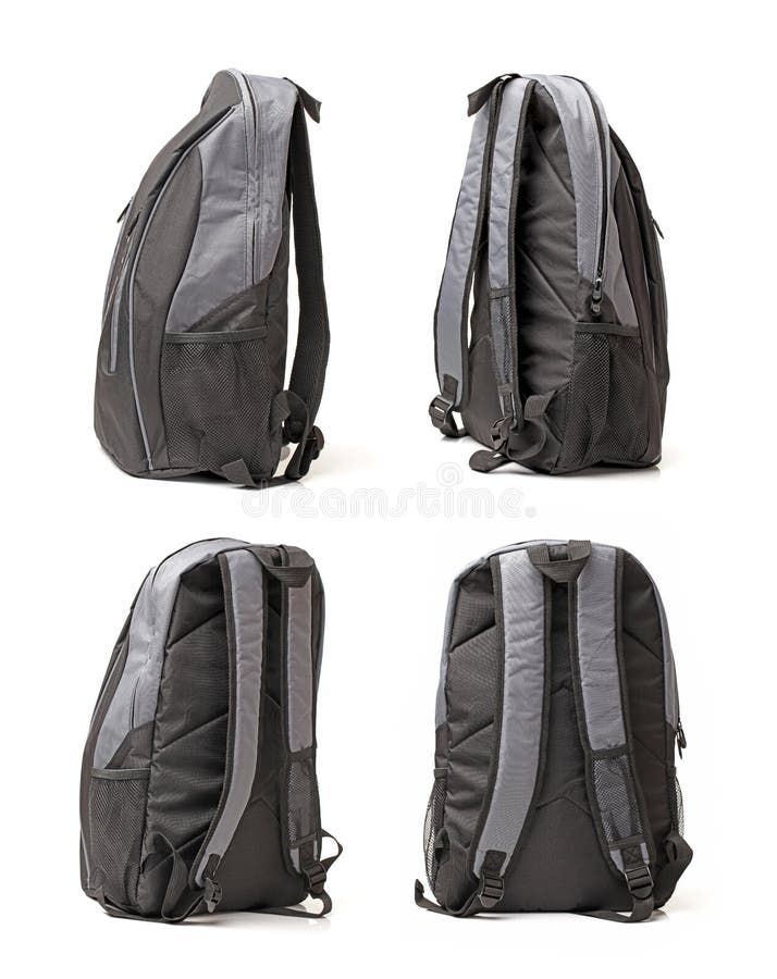 Black backpack stock photo. Image of education, gages 32696674