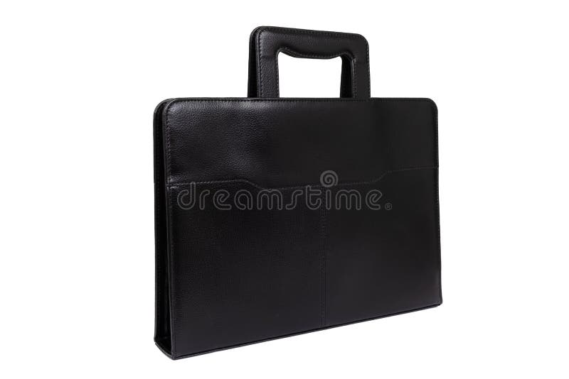 Black Bag for Men Made of Genuine Leather Close Up Stock Photo - Image ...