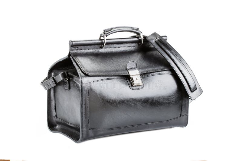 Black Bag Bag, Travel Bag of Medium Size, on White Background Stock Image Image of style