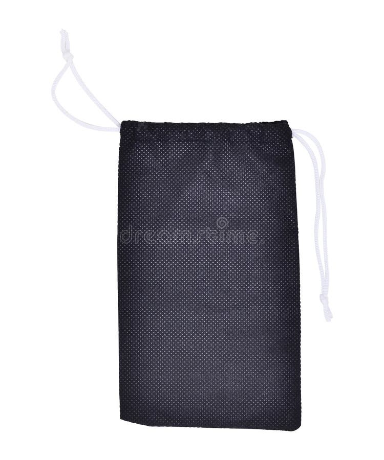 Black Bags White Rope Fabric Isolated Stock Photos Free & Royalty