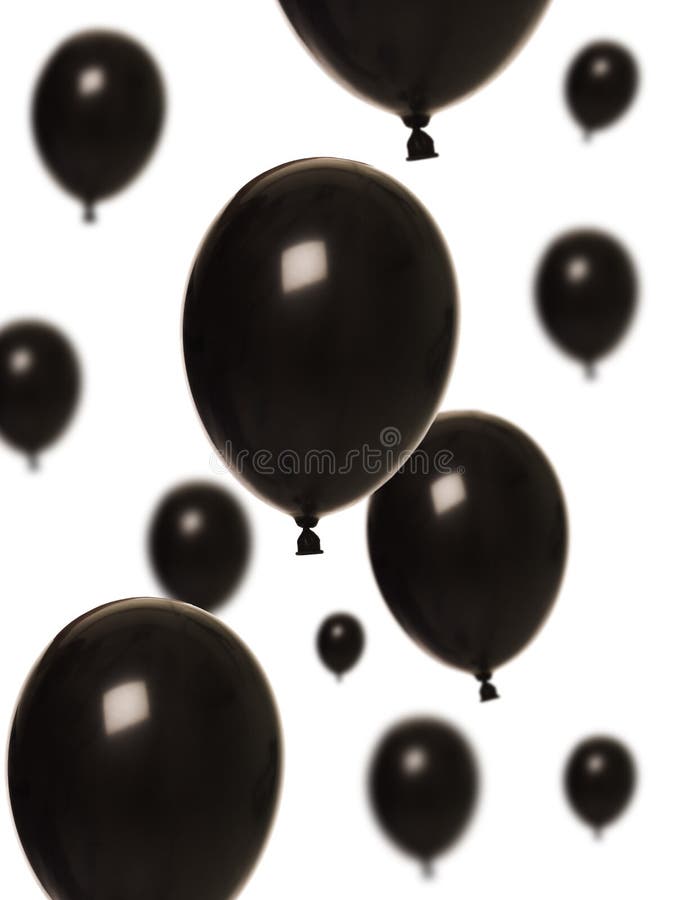 Black Balloons stock image. Image of bunch, photography 16088783