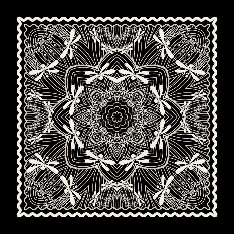 Black Bandana Print royalty free illustration Black Bandana Print royalty free illustration