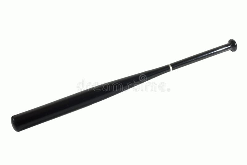 Black Baseball Bat Isolated On White Stock Photo Image 15303048