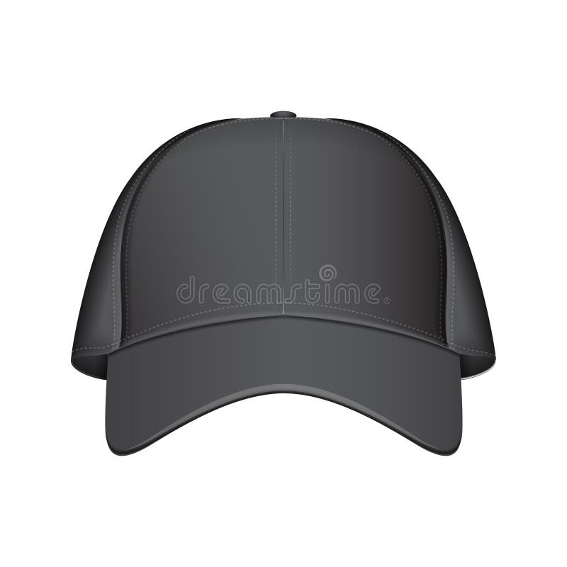 Baseball Cap. Vector Realistic Illustration. Front View Stock Vector ...