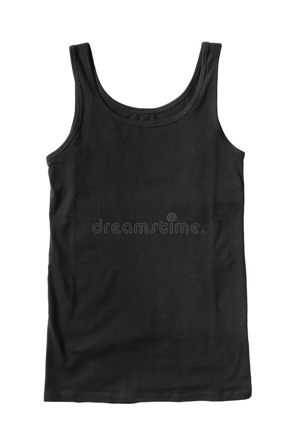 Tank top isolated stock photo. Image of cotton, black 123841808