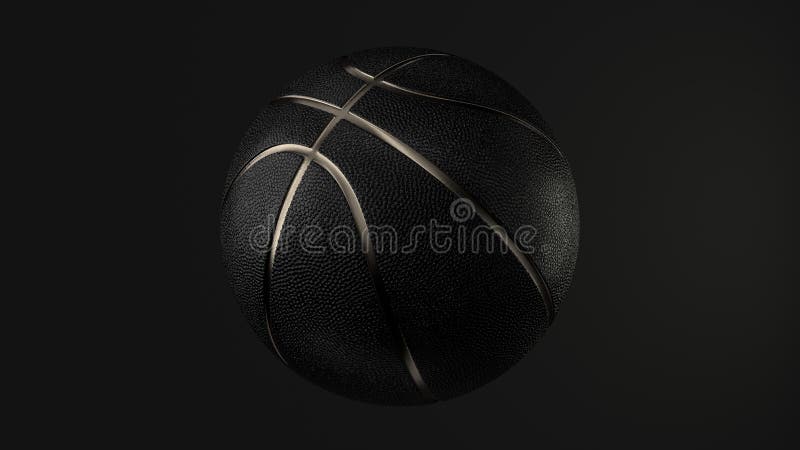 Download Black Basketball With Gold Metallic Line Design On Dark Background Futuristic Sports Concept Close Up Isolated Sphere Ball With Stock Illustration Illustration Of Basketball Arena 187582739
