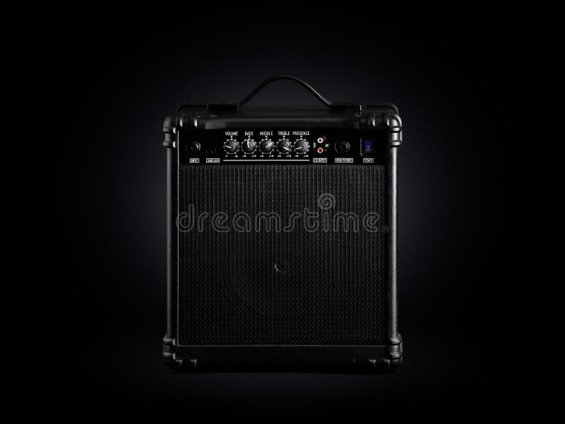 Black bass guitar amplifier royalty free stock images