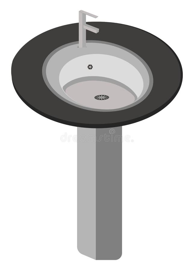 Bathroom sink, icon stock vector. Illustration of house 260378963