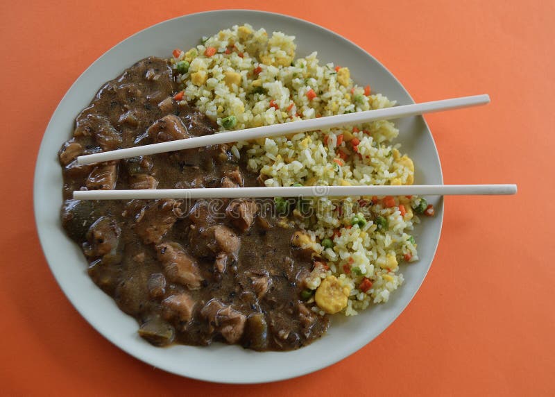 Black Bean Chicken with Rice Stock Photo Image of bean, lunch 257203854