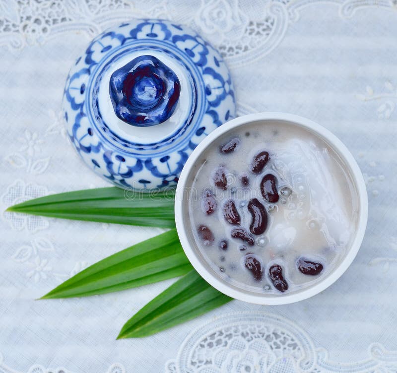 Black Bean in Coconut Milk, Thai Dessert Stock Image Image of