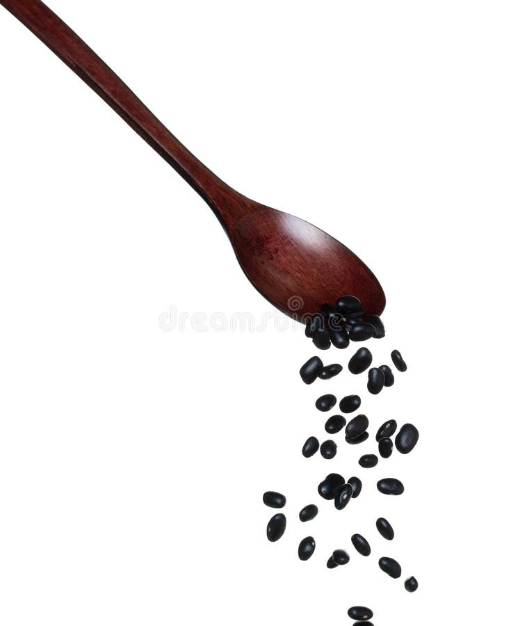Black Bean Fall, Black Grain Beans Explode Abstract Cloud Fly from