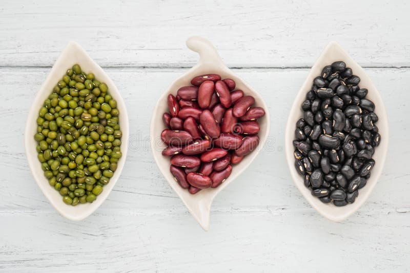 Black Beans, Red Beans and Mung Beans Stock Image Image of black, white 48706933