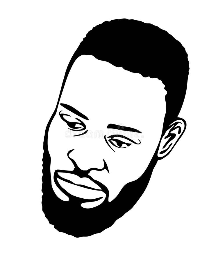 Black Bearded Man Silhouette Stock Vector - Illustration of hairdresser