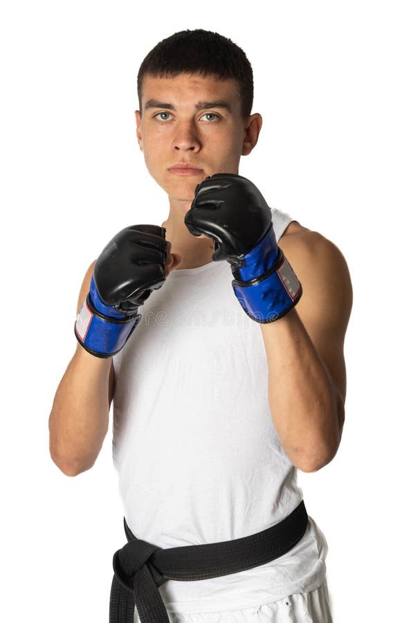 A Black Belt Teenage Boy Posing Stock Image - Image of black, shodan ...