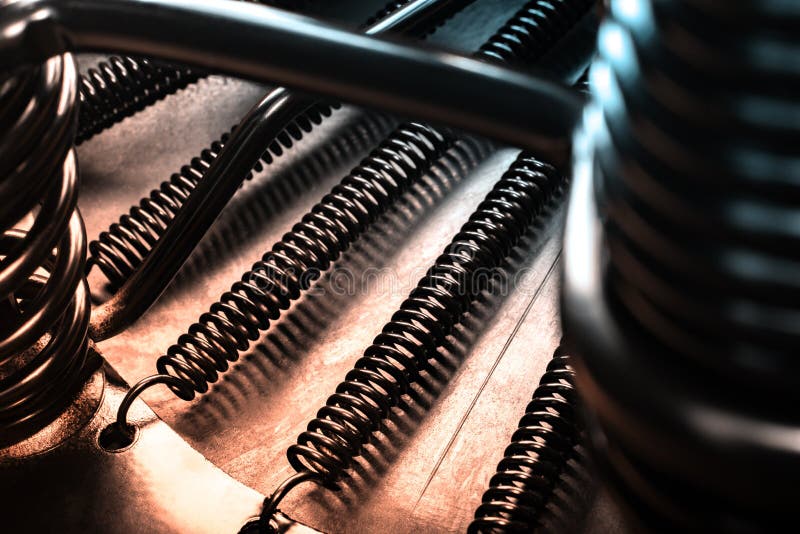 Black Bicycle seat springs stock image. Image of equipment 151609565