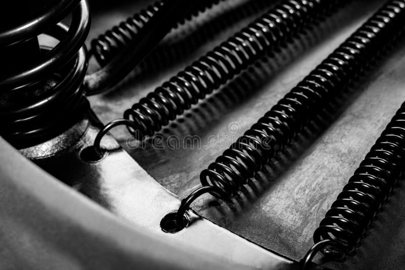 Black Bicycle seat springs stock photo. Image of vintage 151723168