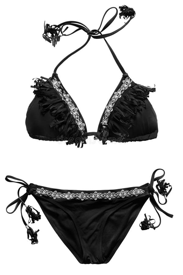 Black bikini isolated stock photo. Image of garment, isolated 77434800