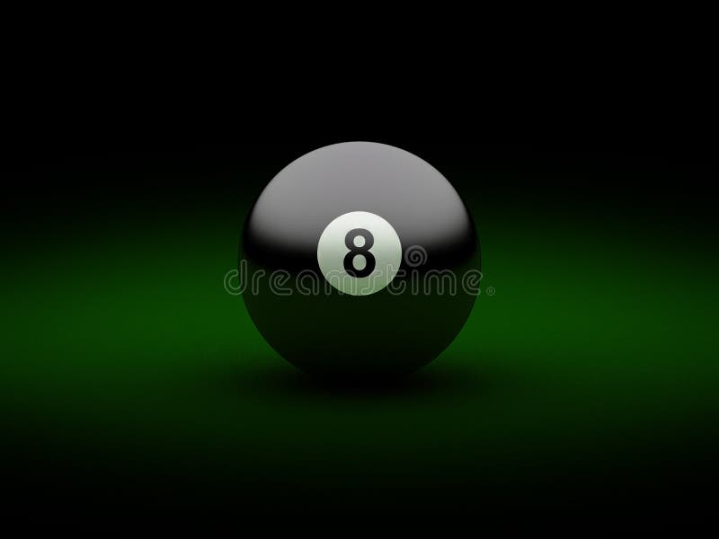 Black Billiard Ball Number 8 Stock Vector Illustration of button