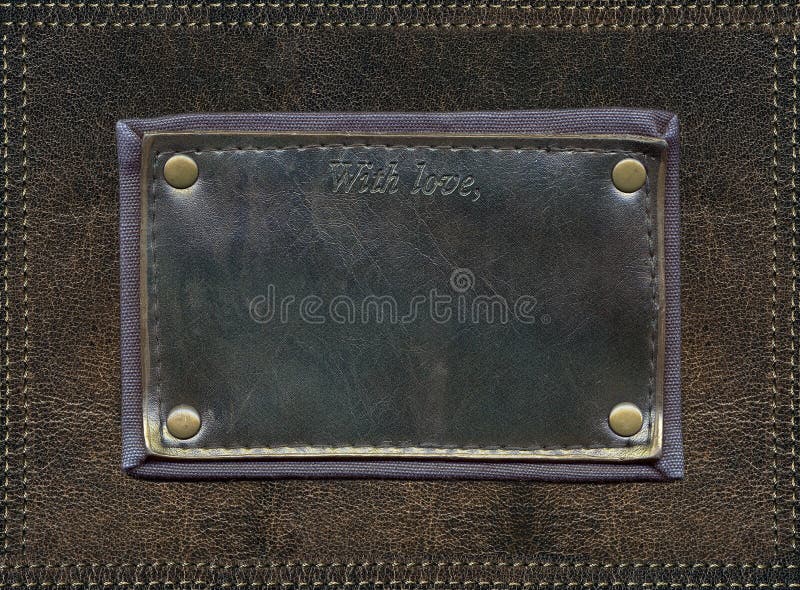 Leather Label Stock Photo - Download Image Now - Leather, Textile Patch,  Label - iStock