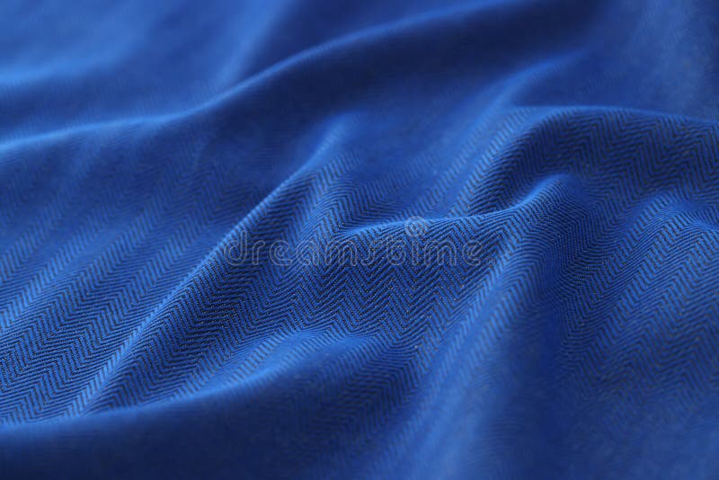 Black and Blue Herringbone Fabric Texture Background Stock Photo