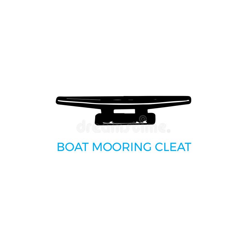 Black boat mooring cleat logo icon vector