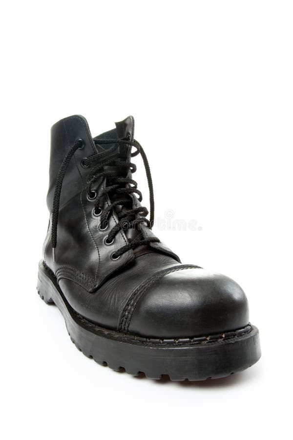 Black boot stock image. Image of concepts, female, leather - 21915777