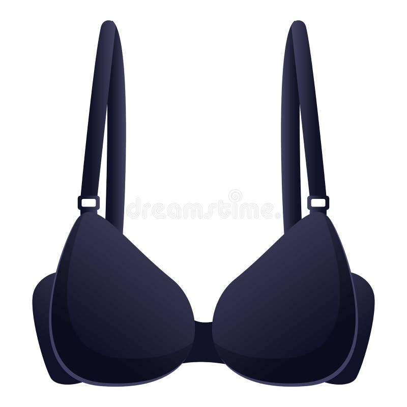 Black Bra Icon, Cartoon Style Stock Vector - Illustration of clothing,  girl: 183655854